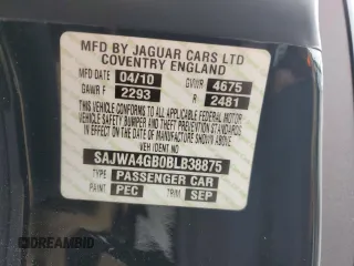 2011 Jaguar XK with VIN SAJWA4GB0BLB38875, listed as a Copart auction lot 52045805 with 35,487 mi miles and Salvage Title. Bid and sale history available at carsss.com. Image 12.