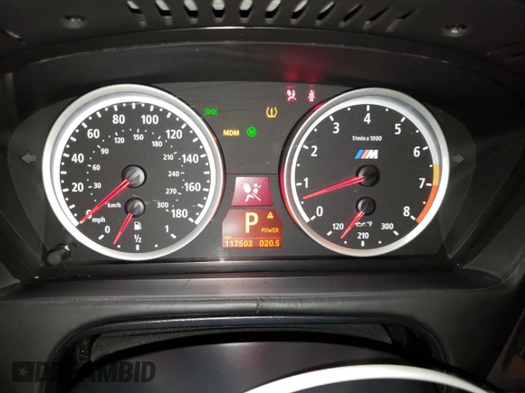 2013 BMW X6 M with VIN 5YMGZ0C5XDLL29831, listed as a Copart auction lot 54340225 with 117,503 mi miles and Salvage Title. Bid and sale history available at carsss.com. Image 9.