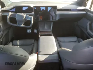 2022 Tesla Model X with VIN 7SAXCAE54NF359461, listed as a Copart auction lot 46868045 with 0 mi miles and Salvage Title. Bid and sale history available at carsss.com. Image 8.