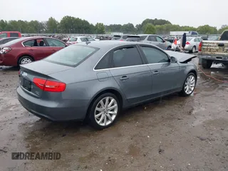 2013 Audi A4 Premium Plus with VIN WAUFFAFL7DN050223, listed as a IAAI auction lot 40444635 with 107,807 mi miles. Bid and sale history available at carsss.com. Image 4.