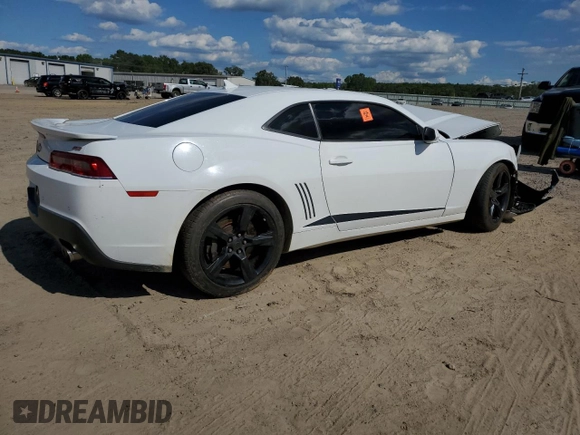 2014 Chevrolet Camaro LT z VIN 2G1FC1E30E9289557, wystawiony jako Copart lot #59106785 z przebiegiem Nie podano mil oraz Szkoda całkowita • Salvage title. Historia ofert i sprzedaży dostępna na DreamBid. Obrazek 3.
