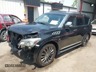 2015 Infiniti QX80 with VIN JN8AZ2NE5F9082021, listed as a IAAI auction lot 42257172 with 205,114 mi miles and . Bid and sale history available at DreamBid. Image 18.