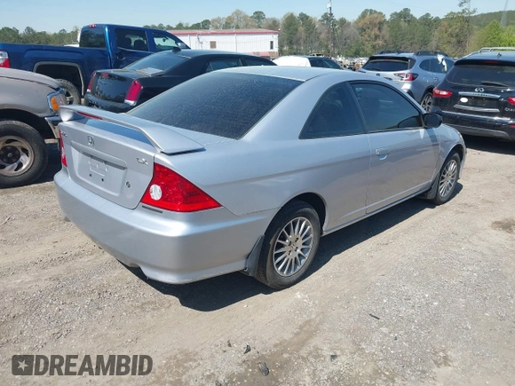 2005 Honda Civic Cpe LX with VIN 1HGEM22555L080708, listed as a IAAI auction lot 41884559 with 273,112 mi miles. Bid and sale history available at carsss.com. Image 4.