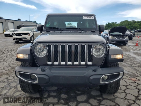 2018 Jeep Wrangler Unlimited Sahara z VIN 1C4HJXEG8JW112042, wystawiony jako Copart lot #55596745 z przebiegiem 75 096 mil mil oraz Szkoda całkowita • Salvage title. Historia ofert i sprzedaży dostępna na DreamBid. Obrazek 5.