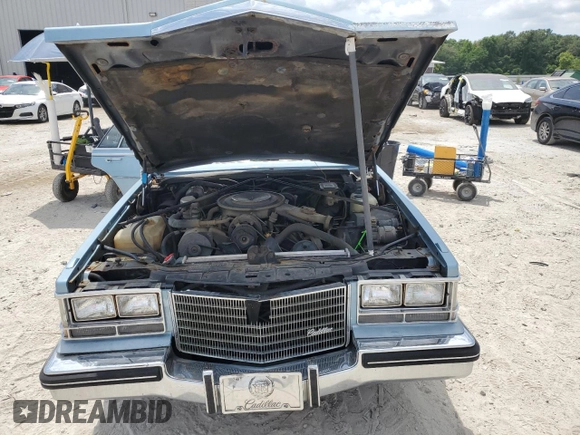 1985 Cadillac Seville z VIN 1G6KS6985FE825187, wystawiony jako Copart lot #54197375 z przebiegiem 2 706 mil mil oraz Czysty tytuł • Clean title. Historia ofert i sprzedaży dostępna na DreamBid. Obrazek 11.