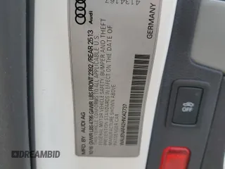 2017 Audi A4 Premium Plus z VIN WAUENAF42HN042737, wystawiony jako Copart lot #54139895 z przebiegiem 81 738 mil mil oraz Szkoda całkowita • Salvage title. Historia ofert i sprzedaży dostępna na DreamBid. Obrazek 12.