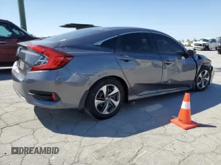 2019 Honda Civic LX with VIN 19XFC2F68KE003117, listed as a Copart auction lot 53500705 with 46,397 mi miles and Salvage Title. Bid and sale history available at DreamBid. Image 3.