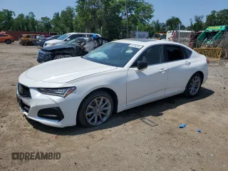 2021 Acura TLX with VIN 19UUB5F35MA003021, listed as a Copart auction lot 62296345 with 46,078 mi miles and Salvage title. Bid and sale history available at DreamBid. Image 1.