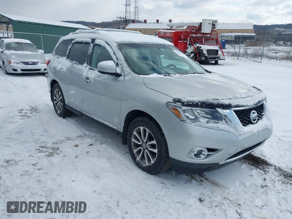 2015 Nissan Pathfinder Platinum z VIN 5N1AR2MM1FC675197, wystawiony jako IAAI lot #41595067 z przebiegiem 96 135 mil mil oraz . Historia ofert i sprzedaży dostępna na DreamBid. Obrazek 1.