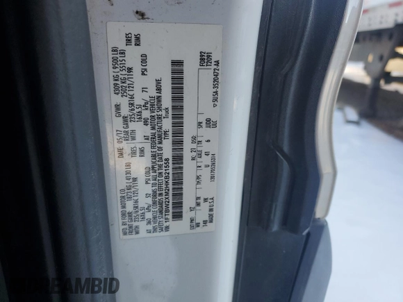 2017 Ford Transit with VIN 1FTBW2XM2HKB21558, listed as a Copart auction lot 43265885 with Not Provided miles and Salvage Title. Bid and sale history available at DreamBid. Image 13.