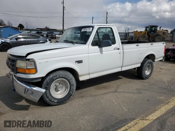 1995 Ford F-150 with VIN 2FTEF15N0SCA33333, listed as a Copart auction lot 49594735 with 186,762 mi miles and Salvage Title. Bid and sale history available at carsss.com. Image 1.