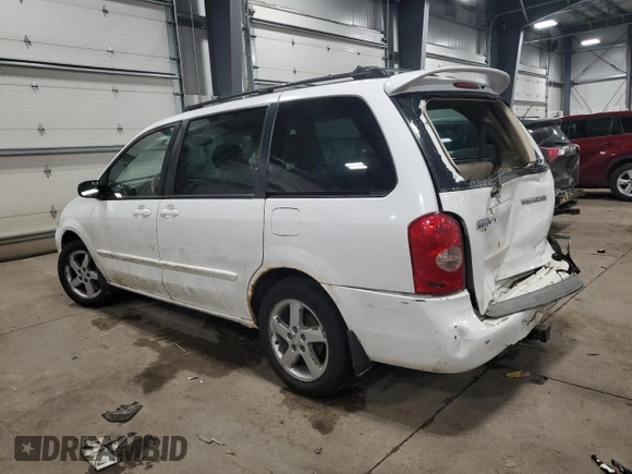 2002 Mazda MPV LX with VIN JM3LW28J320332691, listed as a Copart auction lot 45354325 with 152,780 mi miles and Salvage Title. Bid and sale history available at carsss.com. Image 2.