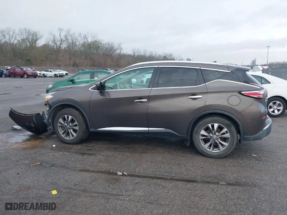 2016 Nissan Murano Platinum with VIN 5N1AZ2MG6GN106877, listed as a IAAI auction lot 41447698 with 124,451 mi miles. Bid and sale history available at carsss.com. Image 14.
