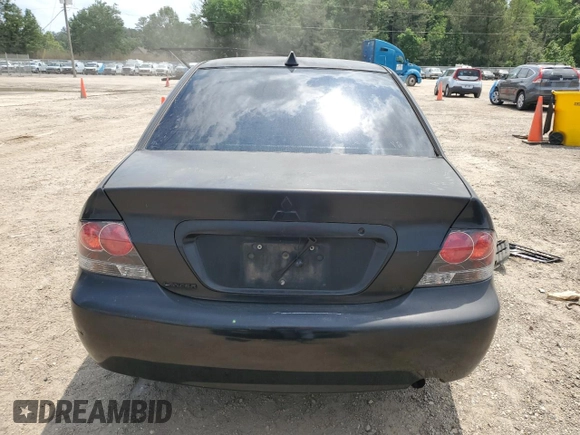 2006 Mitsubishi Lancer ES with VIN JA3AJ26E66U062230, listed as a Copart auction lot 53468845 with 146,858 mi miles and Salvage Title. Bid and sale history available at DreamBid. Image 6.