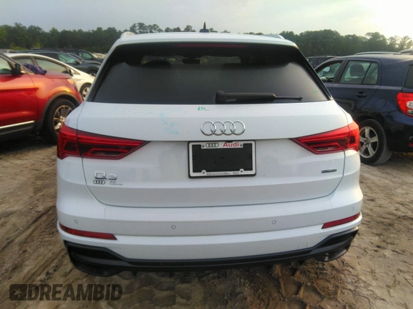 2022 Audi Q3 S line Premium Plus with VIN WA1EECF35N1035137, listed as a IAAI auction lot 42279961 with 43,458 mi miles and . Bid and sale history available at DreamBid. Image 16.