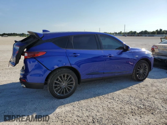 2023 Acura RDX w/A-Spec Advance Package with VIN 5J8TC2H82PL000246, listed as a Copart auction lot 62849143 with 1,961 mi miles. Bid and sale history available at carsss.com. Image 3.