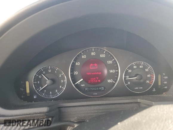 2004 Mercedes-Benz E-Class 3.2L with VIN WDBUF82J14X161148, listed as a Copart auction lot 49736185 with 170,026 mi miles and Salvage Title. Bid and sale history available at carsss.com. Image 9.
