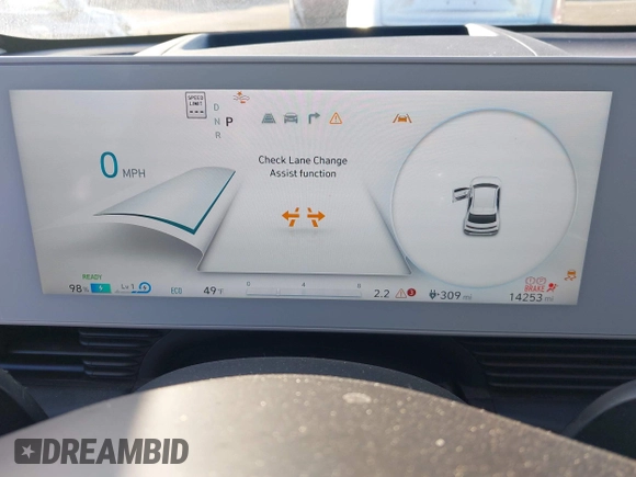 2022 Hyundai Ioniq 5 Limited with VIN KM8KRDAF3NU103837, listed as a IAAI auction lot 41329578 with 14,253 mi miles and . Bid and sale history available at DreamBid. Image 7.