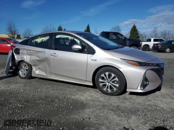 2021 Toyota Prius LE with VIN JTDKAMFP6M3166979, listed as a Copart auction lot 49648705 with 10,689 mi miles and Salvage Title. Bid and sale history available at DreamBid. Image 4.