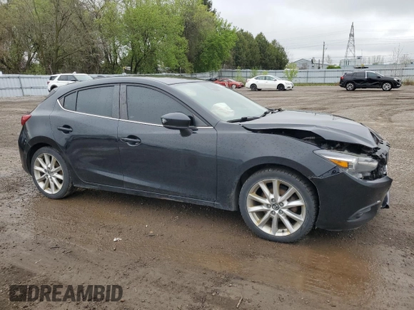 2017 Mazda 3 Grand Touring z VIN JM1BN1M33H1119719, wystawiony jako Copart lot #55728905 z przebiegiem 217 372 mil mil oraz Szkoda całkowita • Salvage title. Historia ofert i sprzedaży dostępna na DreamBid. Obrazek 4.