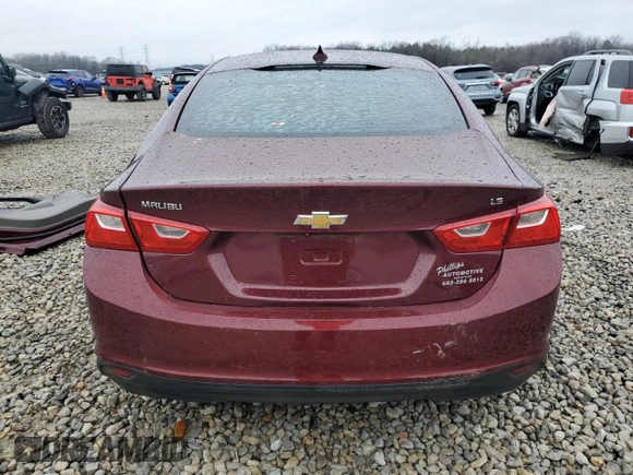 2016 Chevrolet Malibu LS with VIN 1G1ZB5ST8GF189549, listed as a Copart auction lot 43314015 with Not Provided miles and Salvage Title. Bid and sale history available at carsss.com. Image 6.