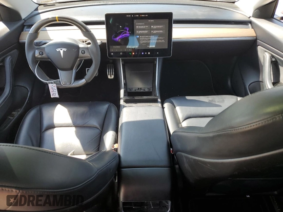 2019 Tesla Model 3 Long Range with VIN 5YJ3E1EB0KF437418, listed as a Copart auction lot 50729915 with 105,148 mi miles and Salvage Title. Bid and sale history available at DreamBid. Image 8.