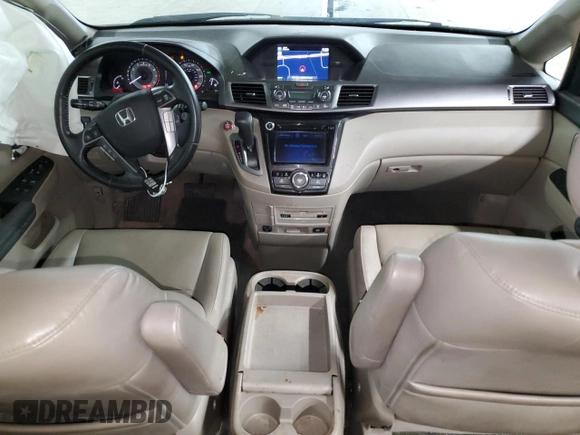 2014 Honda Odyssey Touring with VIN 5FNRL5H93EB079817, listed as a Copart auction lot 56231645 with 65,521 mi miles and Salvage title. Bid and sale history available at DreamBid. Image 8.