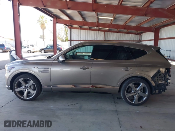 2021 Genesis GV80 with VIN KMUHCESC5MU031187, listed as a IAAI auction lot 42003804 with 65,909 mi miles and . Bid and sale history available at DreamBid. Image 15.