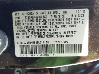 2014 Acura RDX Tech Pkg with VIN 5J8TB4H59EL014808, listed as a IAAI auction lot 41819950 with 92,464 mi miles. Bid and sale history available at carsss.com. Image 9.