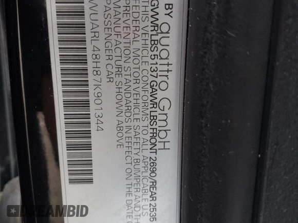 2007 Audi S4 z VIN WUARL48H87K901344, wystawiony jako Copart lot #74111714 z przebiegiem 122 087 mil mil oraz Tytuł czysty. Historia ofert i sprzedaży dostępna na DreamBid. Obrazek 12.