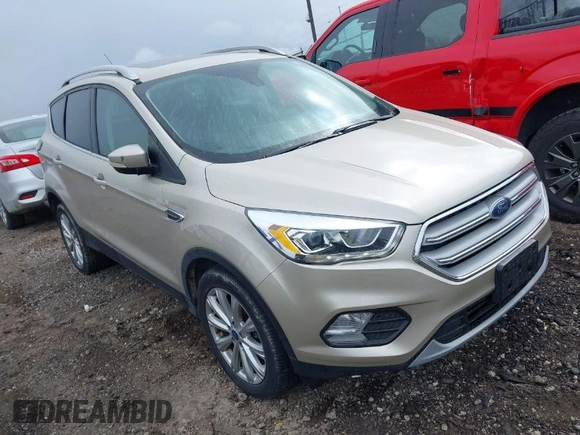 2017 Ford Escape Titanium with VIN 1FMCU9JD1HUB05881, listed as a IAAI auction lot 41966842 with 185,963 mi miles. Bid and sale history available at carsss.com. Image 1.