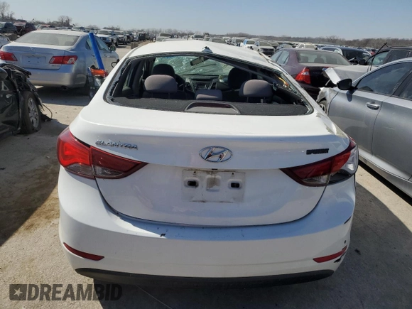 2014 Hyundai Elantra SE with VIN 5NPDH4AE1EH520102, listed as a Copart auction lot 48195955 with 112,124 mi miles and Salvage Title. Bid and sale history available at DreamBid. Image 6.