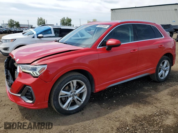 2020 Audi Q3 S line Premium Plus z VIN WA1EECF34L1094158, wystawiony jako Copart lot #64655465 z przebiegiem 93 101 mil mil oraz Czysty tytuł • Clean title. Historia ofert i sprzedaży dostępna na DreamBid. Obrazek 1.