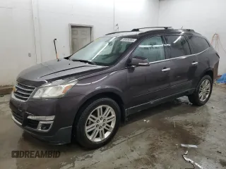 2015 Chevrolet Traverse LT with VIN 1GNKRGKD0FJ154287, listed as a Copart auction lot 50406365 with 142,774 mi miles and Salvage Title. Bid and sale history available at carsss.com. Image 1.
