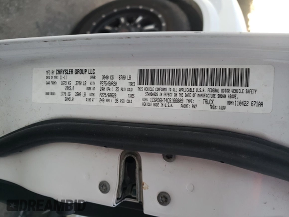 2012 Ram 1500 Sport с VIN 1C6RD6HT4CS166809, выставлен на аукционе Copart как лот 75939544 с пробегом 223 856 миль миль и Чистый • Clean title. История ставок и продаж доступна на DreamBid. Изображение 12.