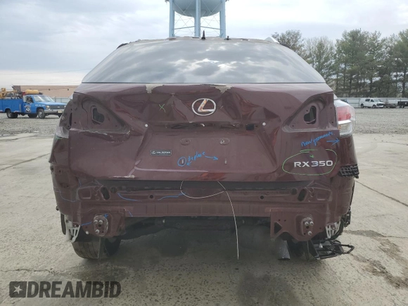 2015 Lexus RX 350 with VIN 2T2BK1BA1FC295585, listed as a Copart auction lot 52900495 with 78,037 mi miles and Salvage Title. Bid and sale history available at DreamBid. Image 6.