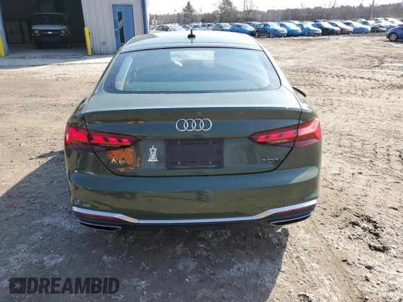 2021 Audi A5 Sportback S line Premium Plus with VIN WAUFACF57MA034297, listed as a Copart auction lot 43795064 with 39,086 mi miles. Bid and sale history available at carsss.com. Image 6.