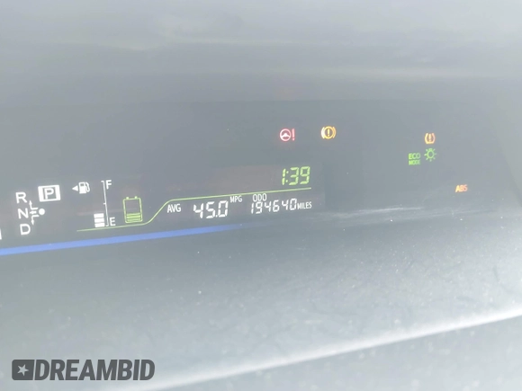 2012 Toyota Prius Two with VIN JTDZN3EU2C3017293, listed as a IAAI auction lot 41957977 with 194,640 mi miles and . Bid and sale history available at DreamBid. Image 16.