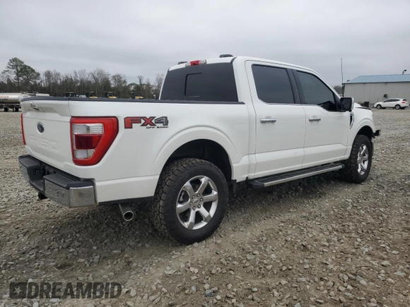 2022 Ford F-150 XL with VIN 1FTFW1E50NFB97744, listed as a Copart auction lot 43906525 with 49,036 mi miles and Salvage Title. Bid and sale history available at carsss.com. Image 3.