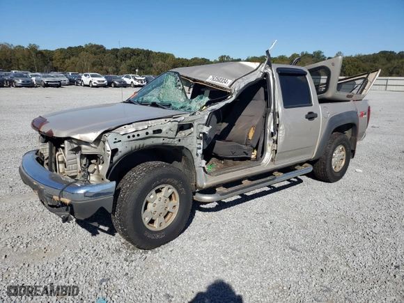 2005 Chevrolet Colorado 1SF LS Z71 with VIN 1GCDT136158147435, listed as a Copart auction lot 76350334 with 0 mi miles and Salvage Title. Bid and sale history available at carsss.com. Image 1.