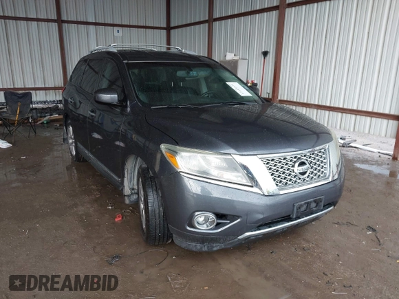 2014 Nissan Pathfinder Platinum with VIN 5N1AR2MN5EC685920, listed as a IAAI auction lot 42149831 with 149,618 mi miles and . Bid and sale history available at DreamBid. Image 1.