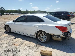 2015 Hyundai Equus Signature with VIN KMHGH4JH3FU099414, listed as a Copart auction lot 53717325 with 133,561 mi miles and Salvage Title. Bid and sale history available at DreamBid. Image 2.