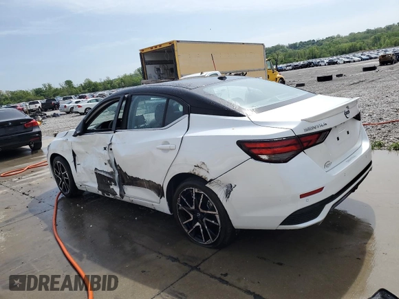2025 Nissan Sentra SR with VIN 3N1AB8DV9SY262386, listed as a Copart auction lot 54690255 with Not provided miles and Salvage title. Bid and sale history available at DreamBid. Image 2.