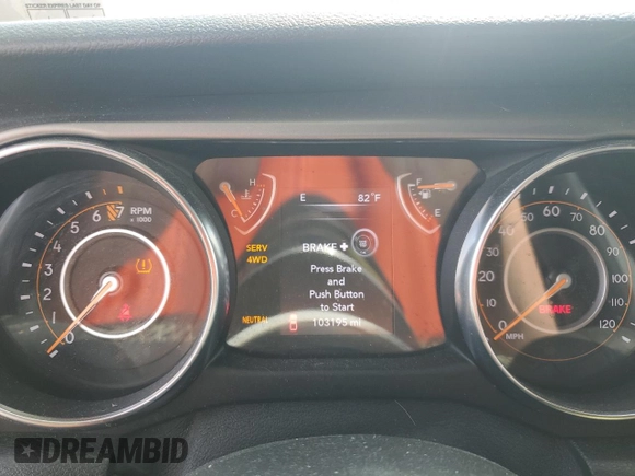 2020 Jeep Gladiator Sport S with VIN 1C6HJTAG3LL130331, listed as a Copart auction lot 58130105 with 103,195 mi miles and Salvage title. Bid and sale history available at DreamBid. Image 9.