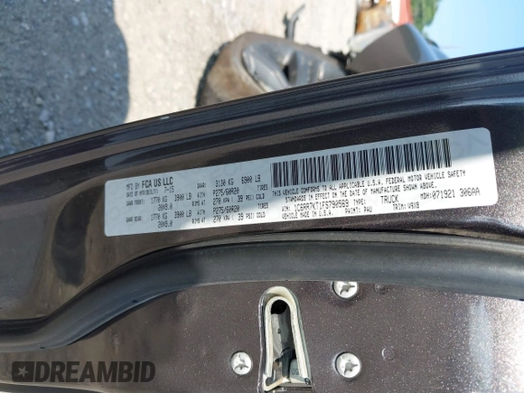 2015 Ram 1500 Express with VIN 1C6RR7KT1FS790569, listed as a IAAI auction lot 42469824 with 111,419 mi miles and . Bid and sale history available at DreamBid. Image 9.