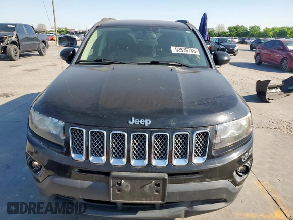 2015 Jeep Compass High Altitude Edition with VIN 1C4NJDEB2FD408957, listed as a Copart auction lot 52639735 with 129,767 mi miles and Salvage Title. Bid and sale history available at carsss.com. Image 5.
