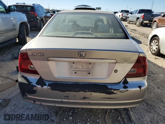 2003 Honda Civic LX with VIN 1HGEM21563L021424, listed as a Copart auction lot 43437525 with Not Provided miles and Clean Title. Bid and sale history available at DreamBid. Image 6.