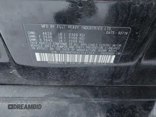 2016 Subaru Legacy 3.6R Limited with VIN 4S3BNEN6XG3041359, listed as a IAAI auction lot 41773110 with 200,957 mi miles. Bid and sale history available at carsss.com. Image 9.