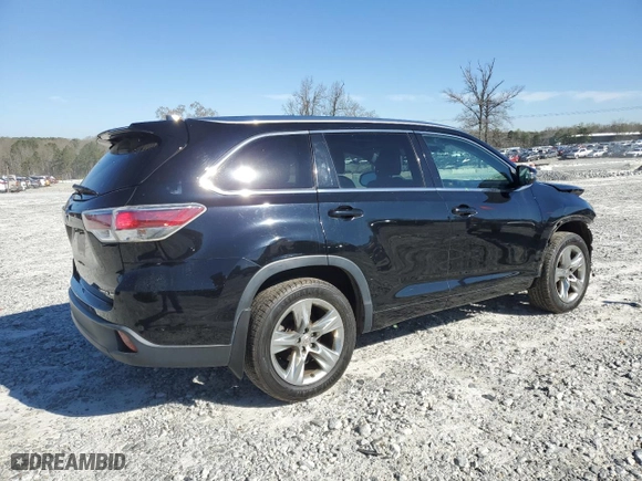 2014 Toyota Highlander Limited with VIN 5TDDKRFH4ES044844, listed as a Copart auction lot 50027555 with 149,734 mi miles and Salvage Title. Bid and sale history available at carsss.com. Image 3.