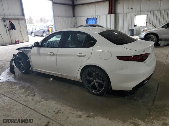2017 Alfa Romeo Giulia Ti with VIN ZARFAEEN2H7549863, listed as a Copart auction lot 48663675 with 87,313 mi miles and Salvage Title. Bid and sale history available at carsss.com. Image 2.